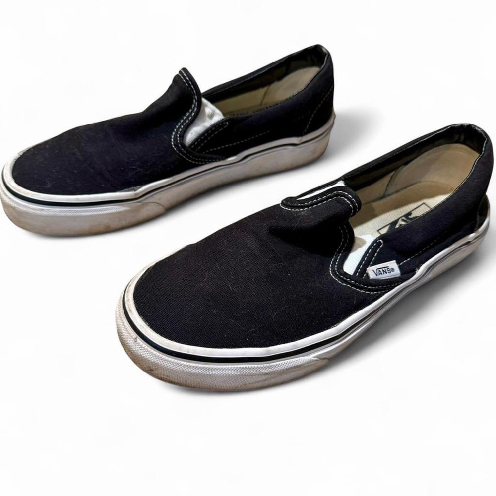 Vans Classic Black Canvas Slip-Ons